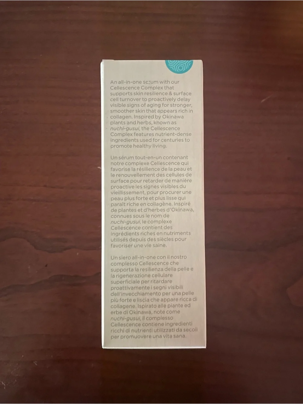 Tatcha The Longevity Serum- Cream & Teal Accents